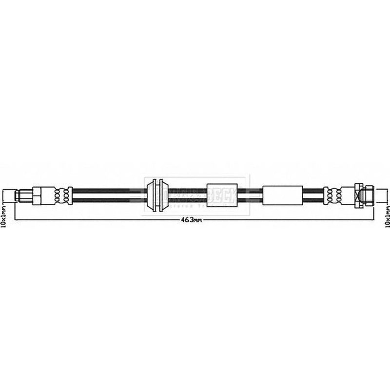 Borg & Beck Brake Hydraulic Hose Line Front Left BBH8053