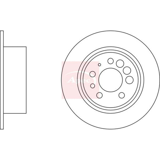 Apec 2 x Solid Rear Brake Discs DSK619