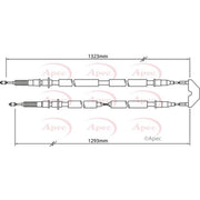 Apec Handbrake Cable Centre CAB1458