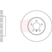 Apec 2 x Vented Rear Brake Discs DSK2724