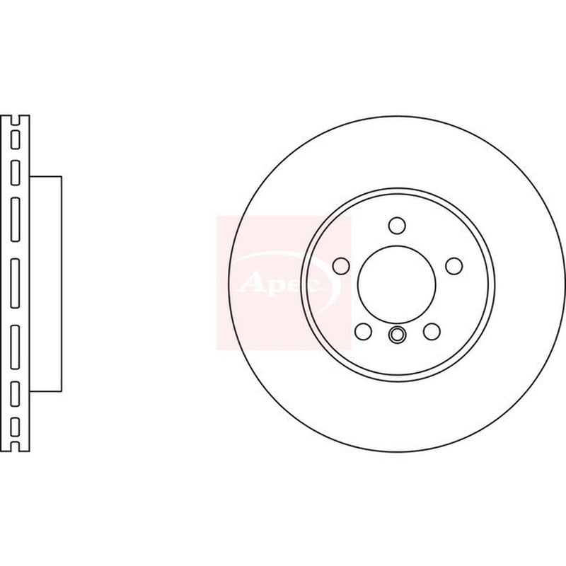 Apec 2 x Vented Rear Brake Discs DSK2724