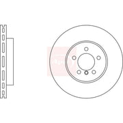 Apec 2 x Vented Rear Brake Discs DSK2724
