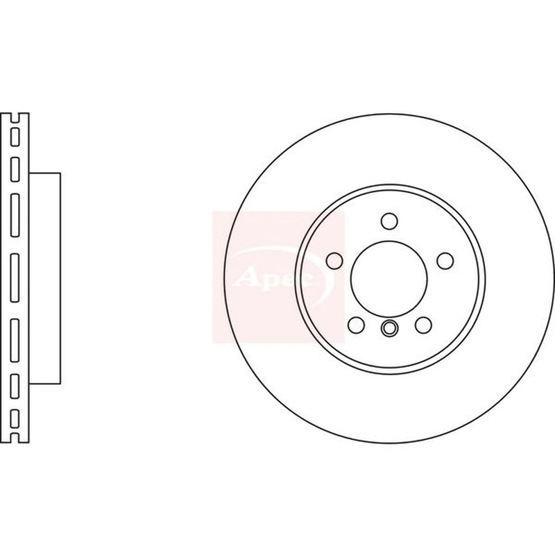 Apec 2 x Vented Rear Brake Discs DSK2724