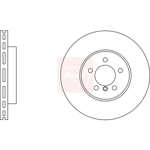 Apec 2 x Vented Rear Brake Discs DSK2724
