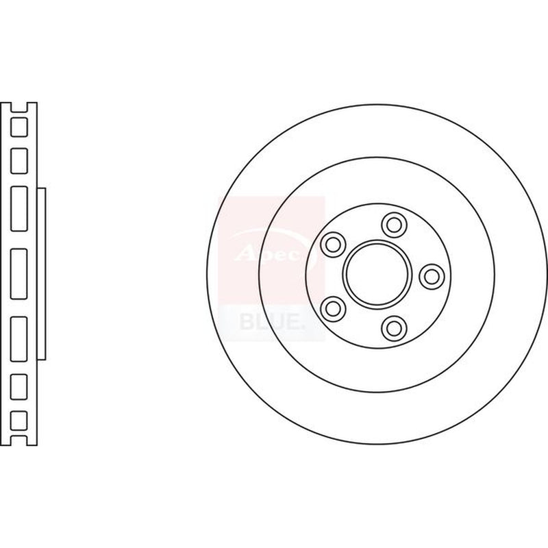 Apec 2 x Vented Rear Brake Discs SDK6992