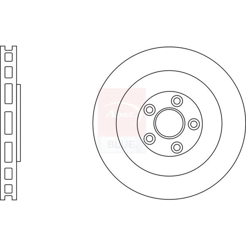 Apec 2 x Vented Rear Brake Discs SDK6992