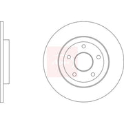 Apec 2 x Solid Rear Brake Discs DSK3375