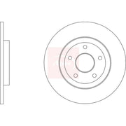 Apec 2 x Solid Rear Brake Discs DSK3375