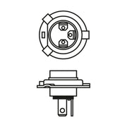 Bosch Car Light Bulb H4 P43t 12V 60/55W 1 987 302 140