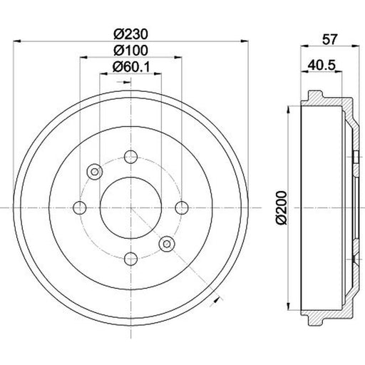 Mintex Brake Drum Assembly Rear MBD422