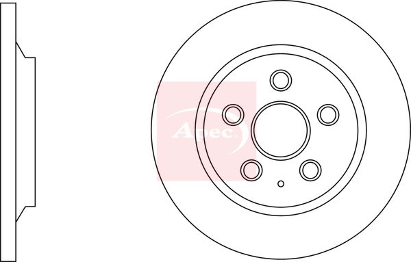 Apec 2 x Brake Disc Set Solid