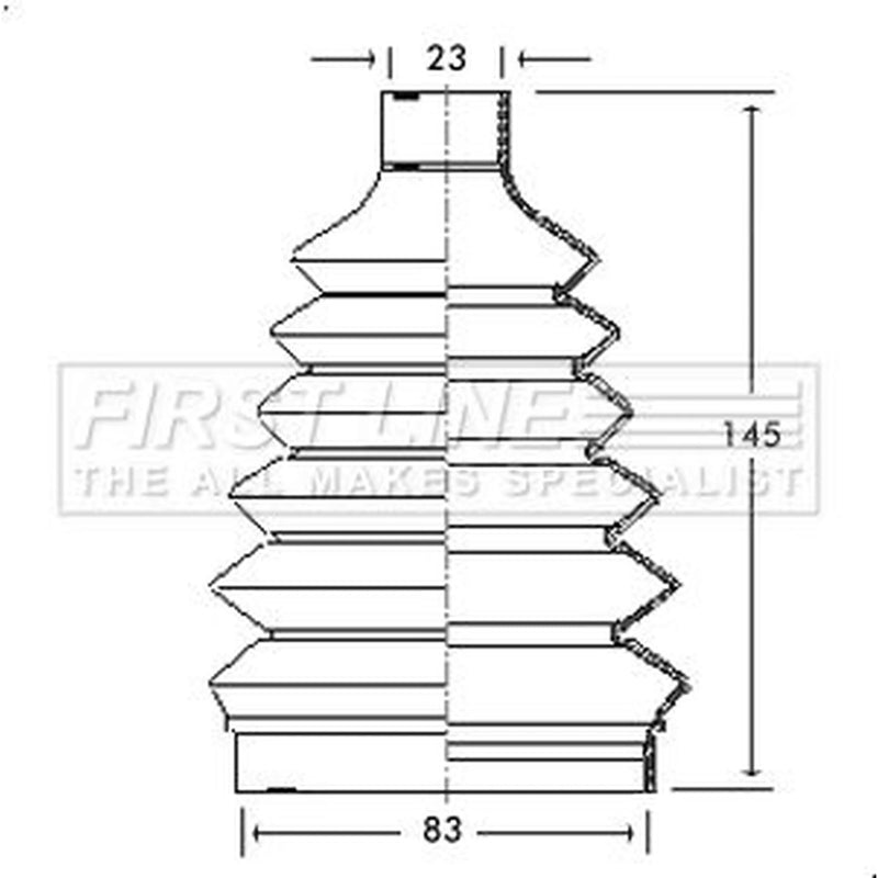 First Line Drive Shaft Bellow Kit Front Left Thermoplast FCB2325