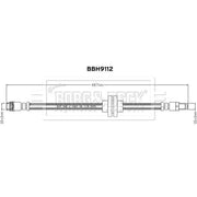 Borg & Beck Brake Hydraulic Hose Line Front Left BBH9112