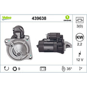 Valeo Starter Motor 12V 2.2kW 9 Teeth 439638