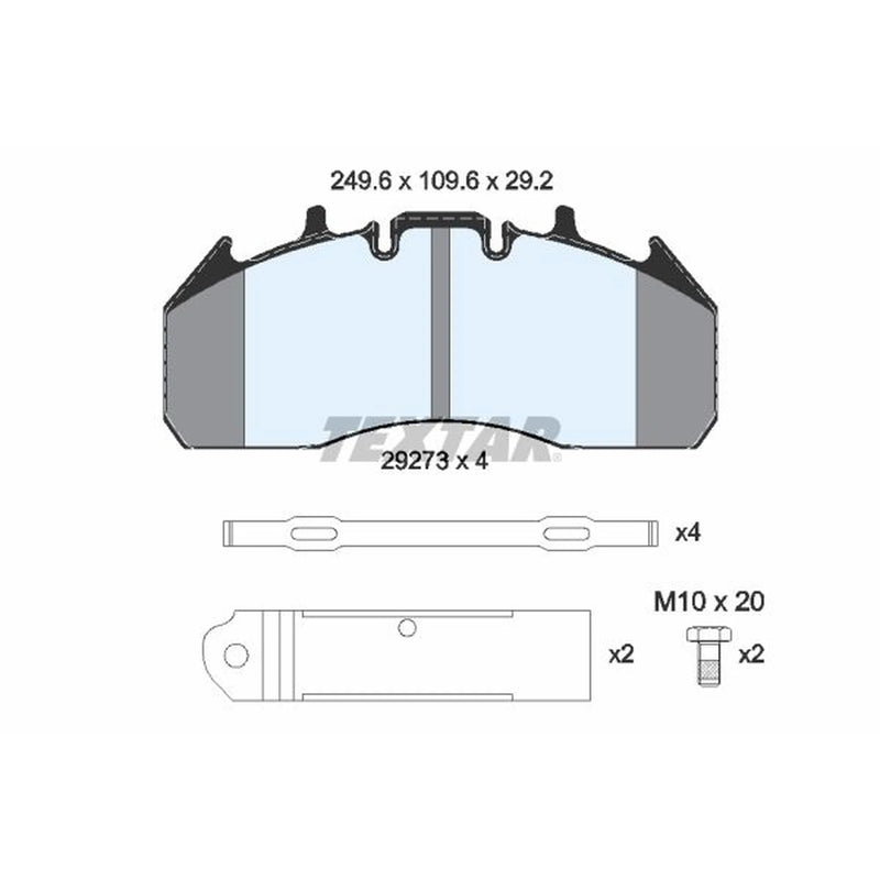 Textar Front Brake Pad Set 2927303