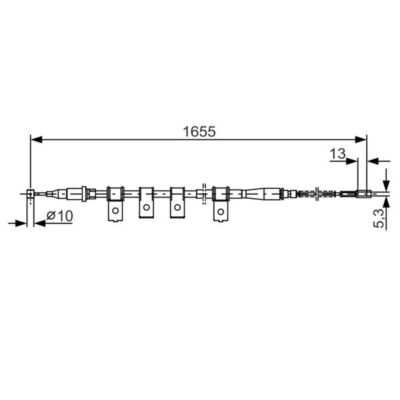 Bosch Handbrake Cable Left Rear 1 987 477 920