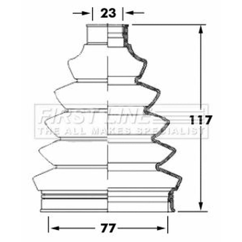 First Line Drive Shaft Bellow Kit Front Left Thermoplast FCB6068