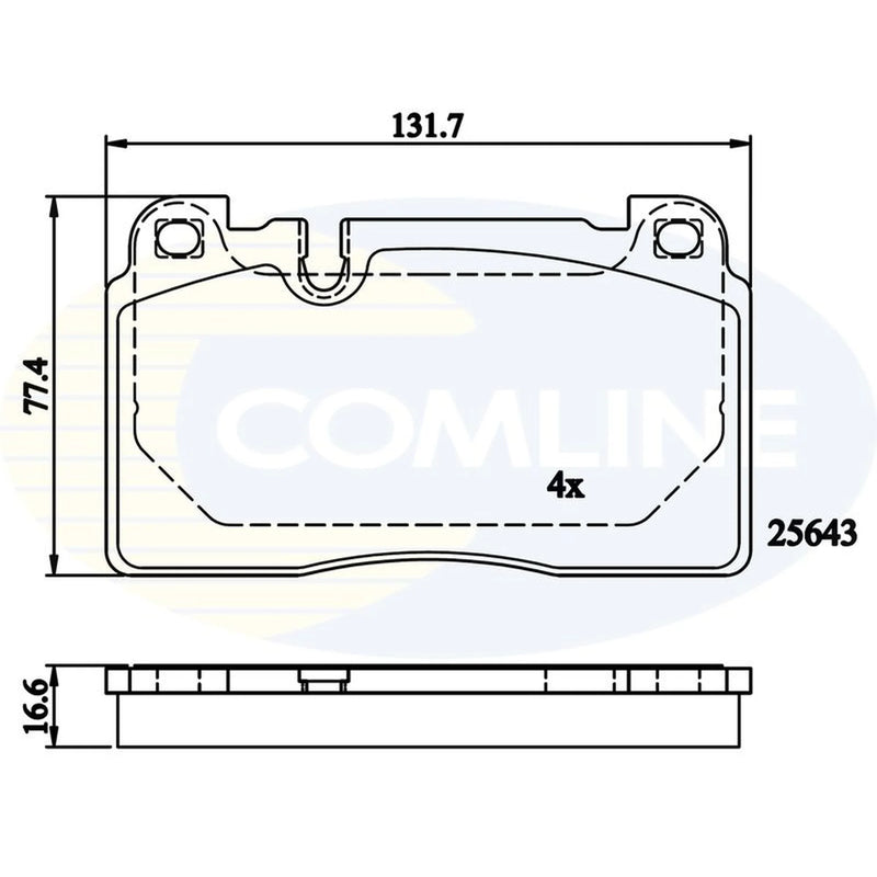 Comline 4 x Front Brake Pad Set CBP02302