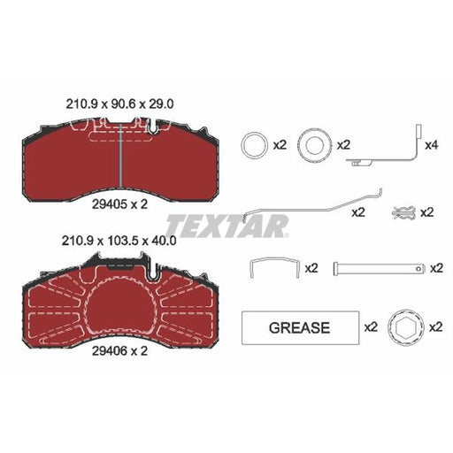 Textar Brake Pad Set 2940501