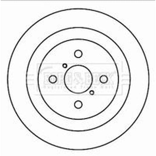 Borg & Beck 2 x Solid Rear Brake Discs BBD4601