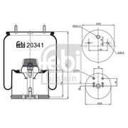 Febi Air Suspension Bellow 200mm 20341
