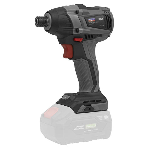 Sealey Brushless Impact Driver 20V SV20 Series 1/4"Hex 200Nm Body Only Sealey  - Town Parts