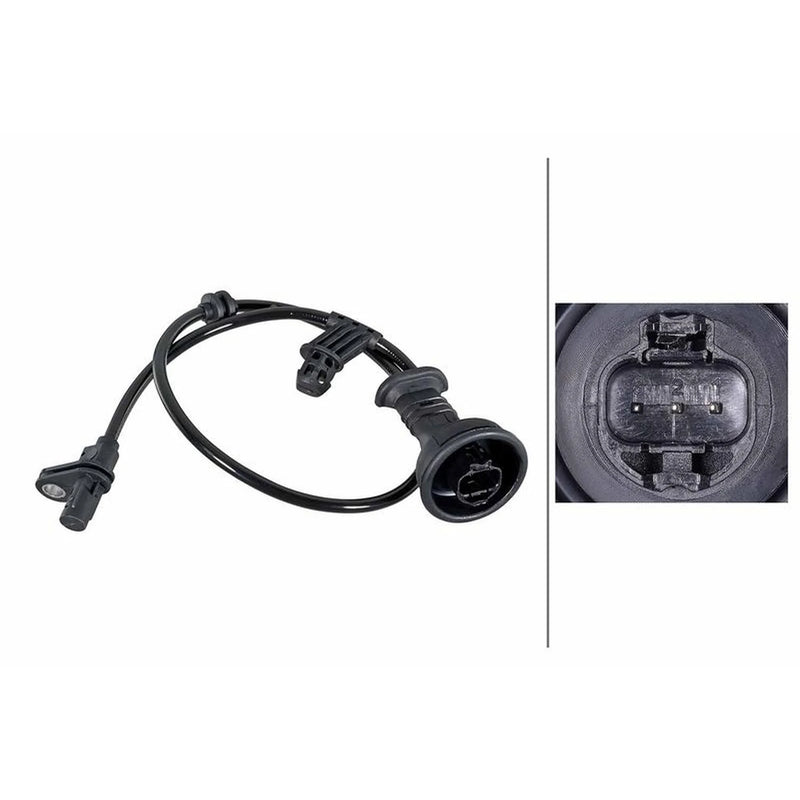 Hella ABS Wheel Speed Sensor Rear 6PU 358 252-041