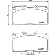 Brembo 4 x Front Brake Pad Set P54019