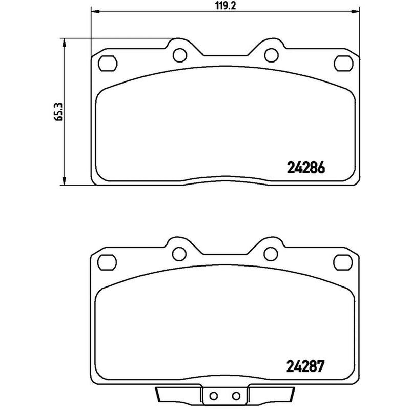 Brembo 4 x Front Brake Pad Set P54019