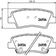 DON Rear Brake Pad Set PCP1176