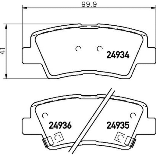 DON Rear Brake Pad Set PCP1176