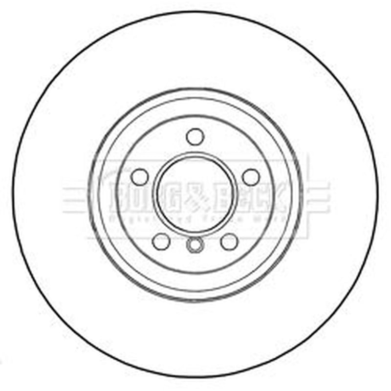 Borg & Beck 2 x Vented Front Brake Discs BBD6018S