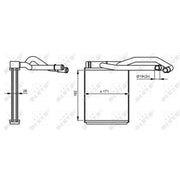 NRF Heater Matrix Core Heat Exchanger 54290