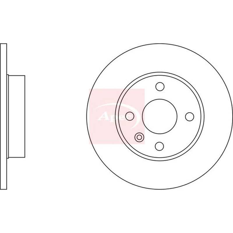 Apec 2 x Solid Rear Brake Discs DSK2390