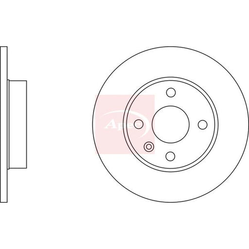 Apec 2 x Solid Rear Brake Discs DSK2390