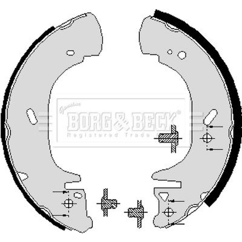 Borg & Beck Brake Shoe Set Axle Kit BBS6190