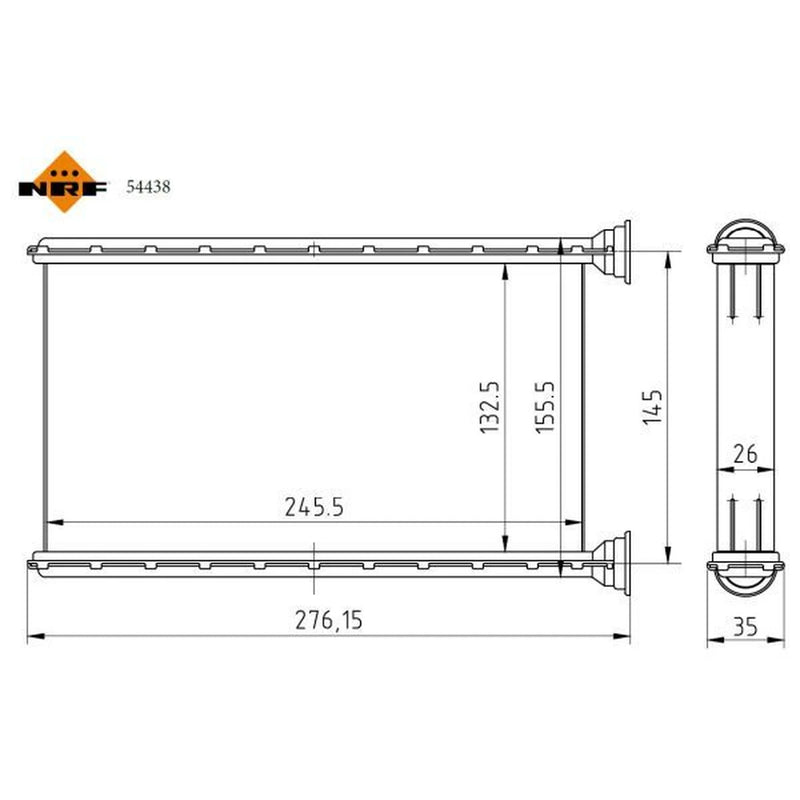 NRF Heater Matrix Core Heat Exchanger 54438