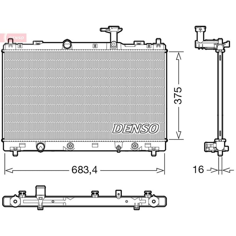 Denso Engine Radiator DRM47041