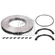 Febi 2 x Internally Vented Front Brake Discs 104674