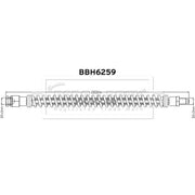 Borg & Beck Brake Hydraulic Hose Line Front Left BBH6259