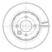 Borg & Beck 2 x Vented Front Brake Discs BBD5446