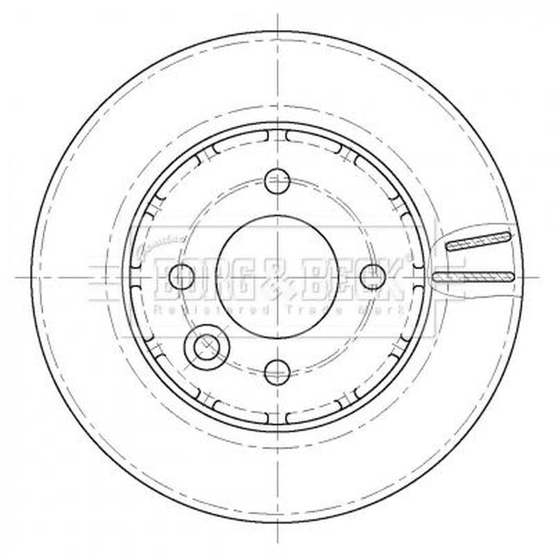 Borg & Beck 2 x Vented Front Brake Discs BBD5446