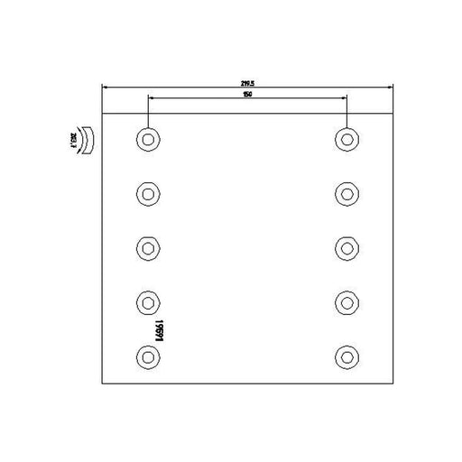 Textar Textar Cv Brake Lining Set 1959111 0309228020 1959111