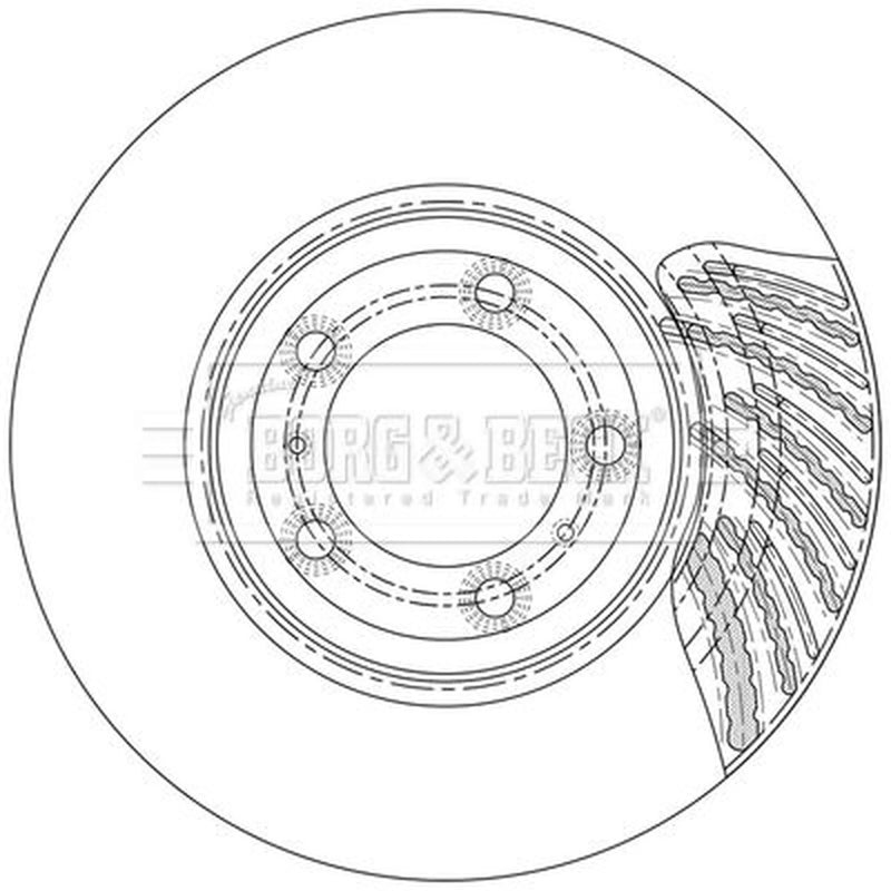 Borg & Beck 2 x Vented Front Brake Discs BBD6226S