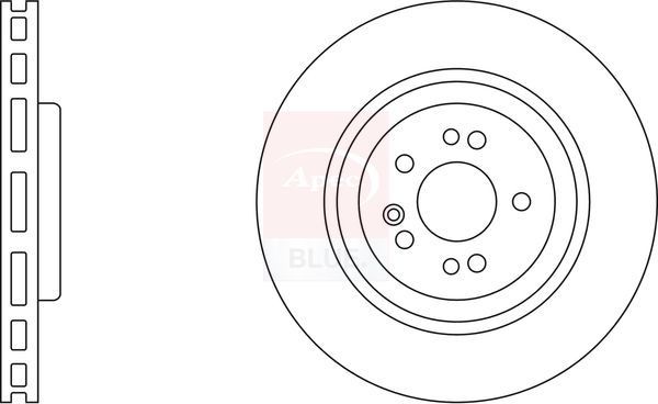 Apec 2 x Brake Disc Set Vented