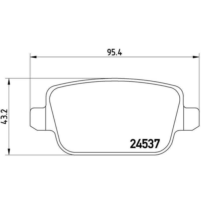 Brembo 4 x Rear Brake Pad Set P44017