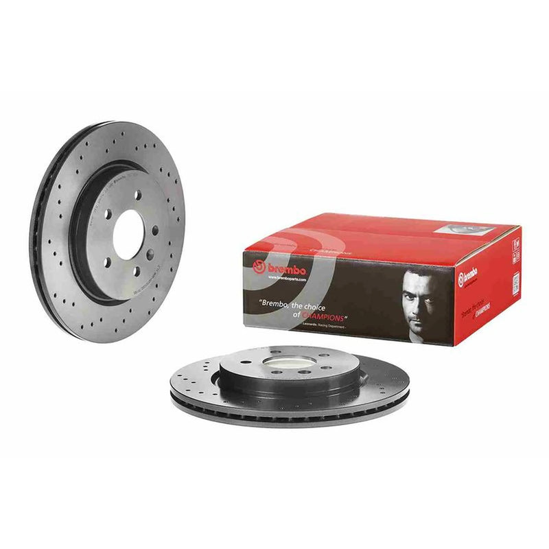 Brembo 2 x Perforated/Vented Rear Brake Discs 09.C711.21