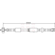 Apec Brake Hydraulic Hose Line Front HOS4285