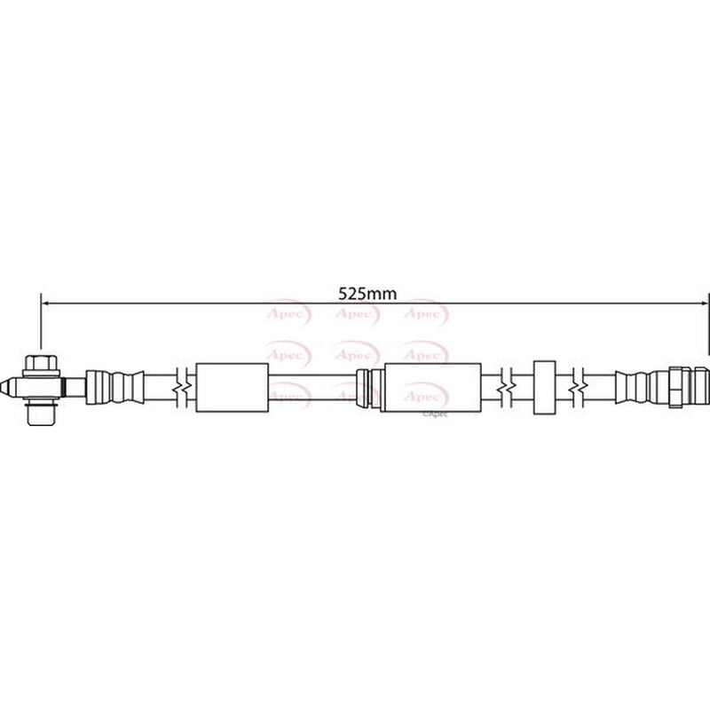 Apec Brake Hydraulic Hose Line Front HOS4285