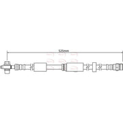 Apec Brake Hydraulic Hose Line Front HOS4285